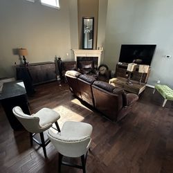 Move Sale - Sofa, Entertainment Center, Lay Z Boy Power Recliner, Lamps, Ottomans, Bench, Bar Stools