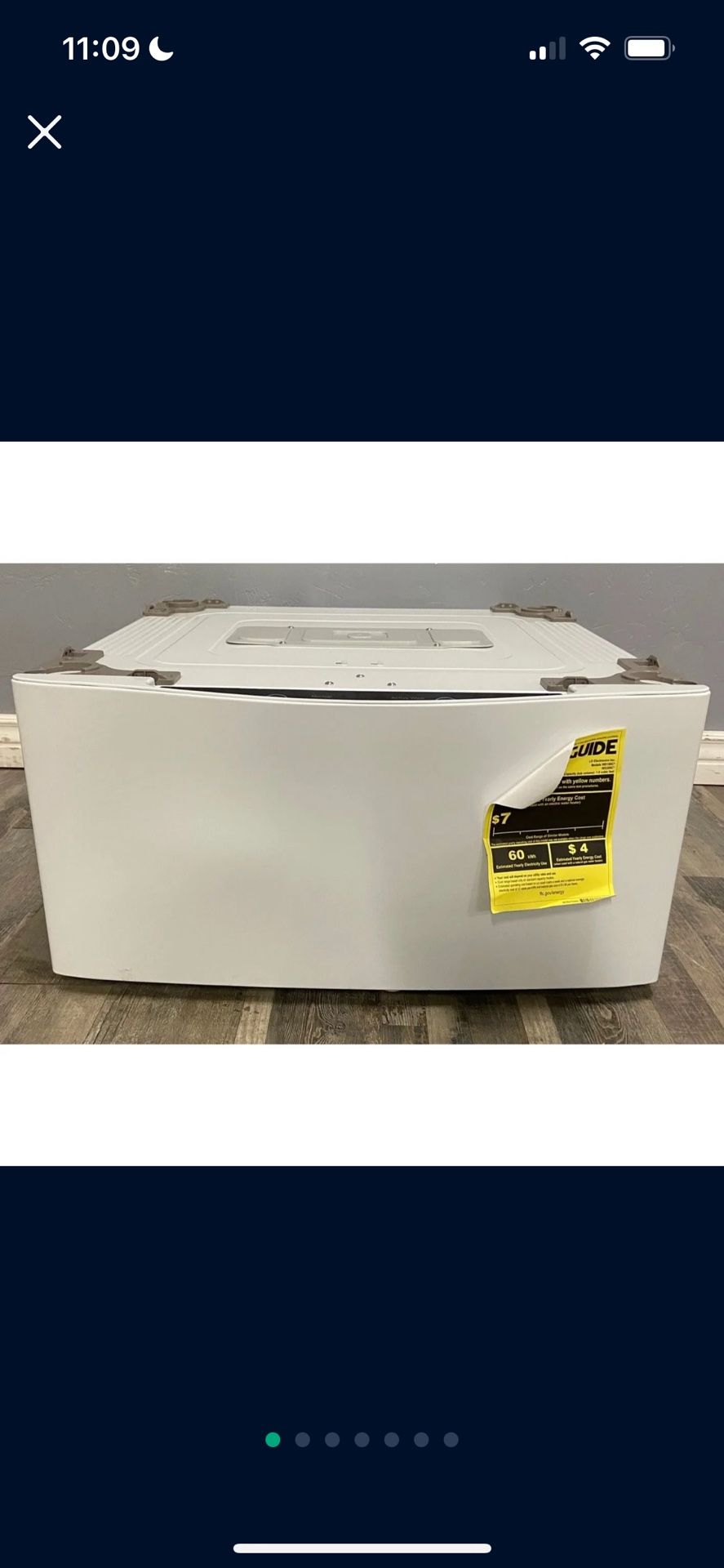 MEGA SALE!! LG 27” Sidekick Pedestal Washer 1.0 cu. ft. - In White WD100CW