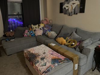Large L Shaped Grey Couch