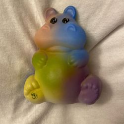 Fenton Opal Satin Tye Dye Hippo 