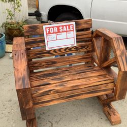 Hand Crafted Wagon Wheel Chair 