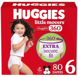 Huggies Little Movers Huggfit 360 size 6 - 80ct