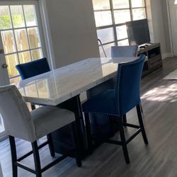 Real Marble Kitchen Table And Chairs