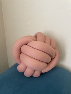Pink Knot Throw Pillow