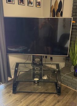 Glass tv stand for 65