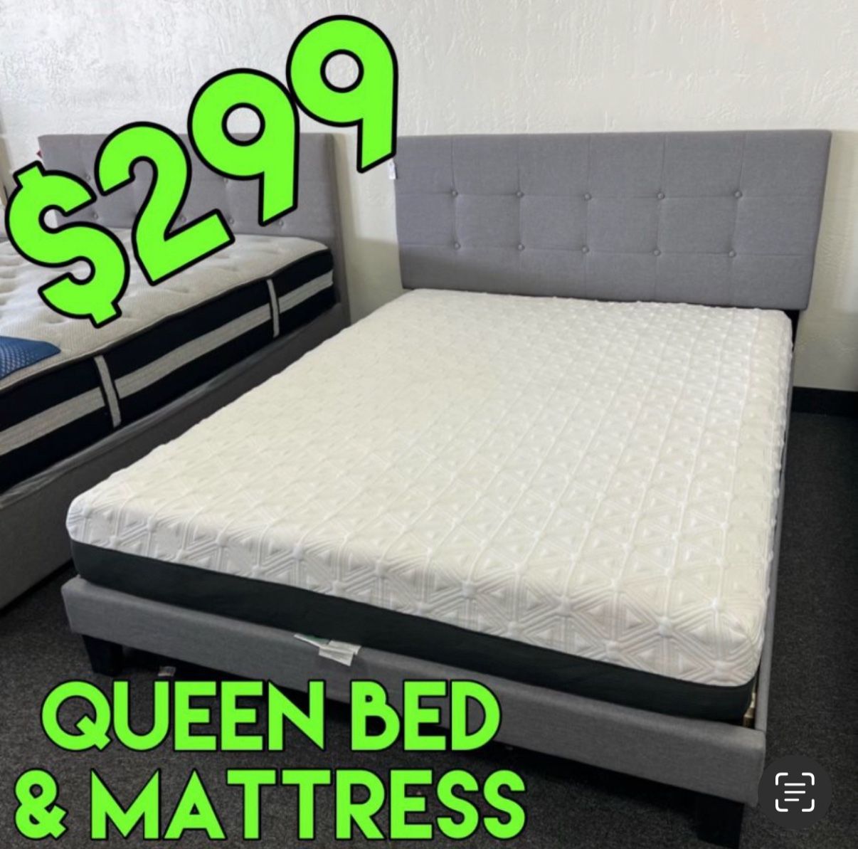 Queen Bed Frame And Memory Foam Mattress