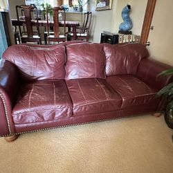 Leather Sofa And Chair