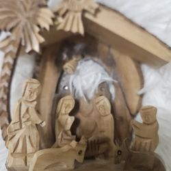 From Holy Land, Bethlehem,  Jerusalem, Birth of Baby Jesus, olive wood