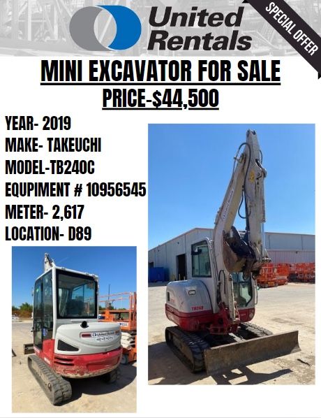 Takeuchi mini excavator