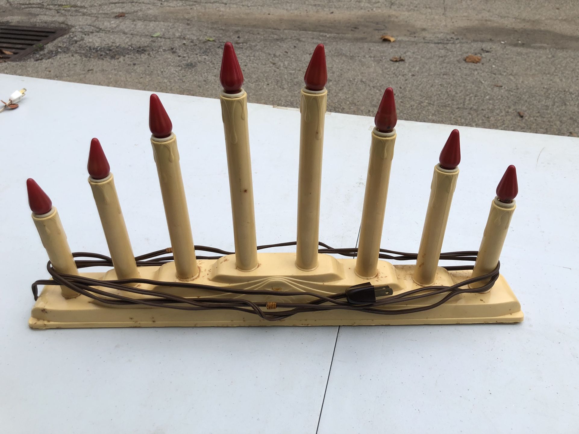 Vintage Christmas Electric Candelabra 8 candles