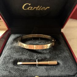 Cartier 18K Rose Gold Love Bracelet 