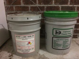 5gal tractor fluid & 4gal 80/90 gear lube