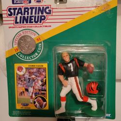 Vintage Starting Lineup Boomer Esiason Action Figure, Coin, &  Card.