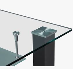 High Square Glass Dining Table