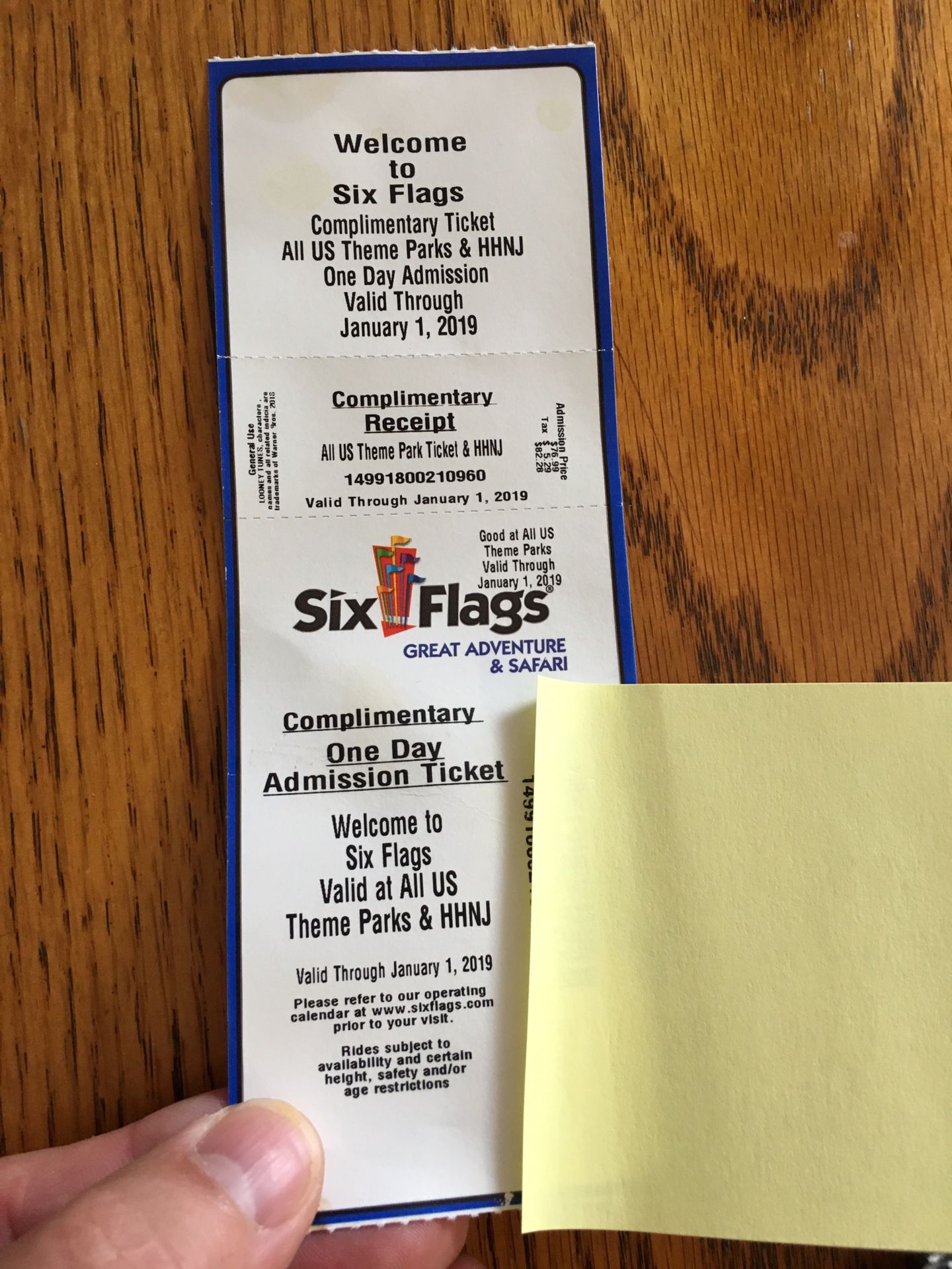 Six Flags Great Adventure ticket (1)