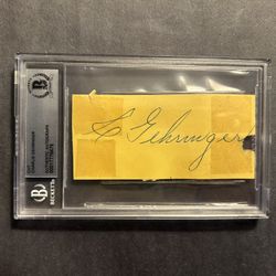 Charlie Gehringer Cut signature. Beckett Authenticated Autograph. Negotiable 