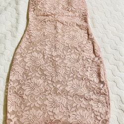 Pink lace dress