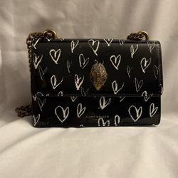 kurt geiger clutch with hearts 