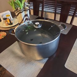 Nonstick Sauce Pot Sauce Pan with Lid, 40 QT Cooking Pot, Double Handles,oya Extra Grande Con Tapadera
