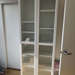 2 Billy Bookshelves For With Glass Doors