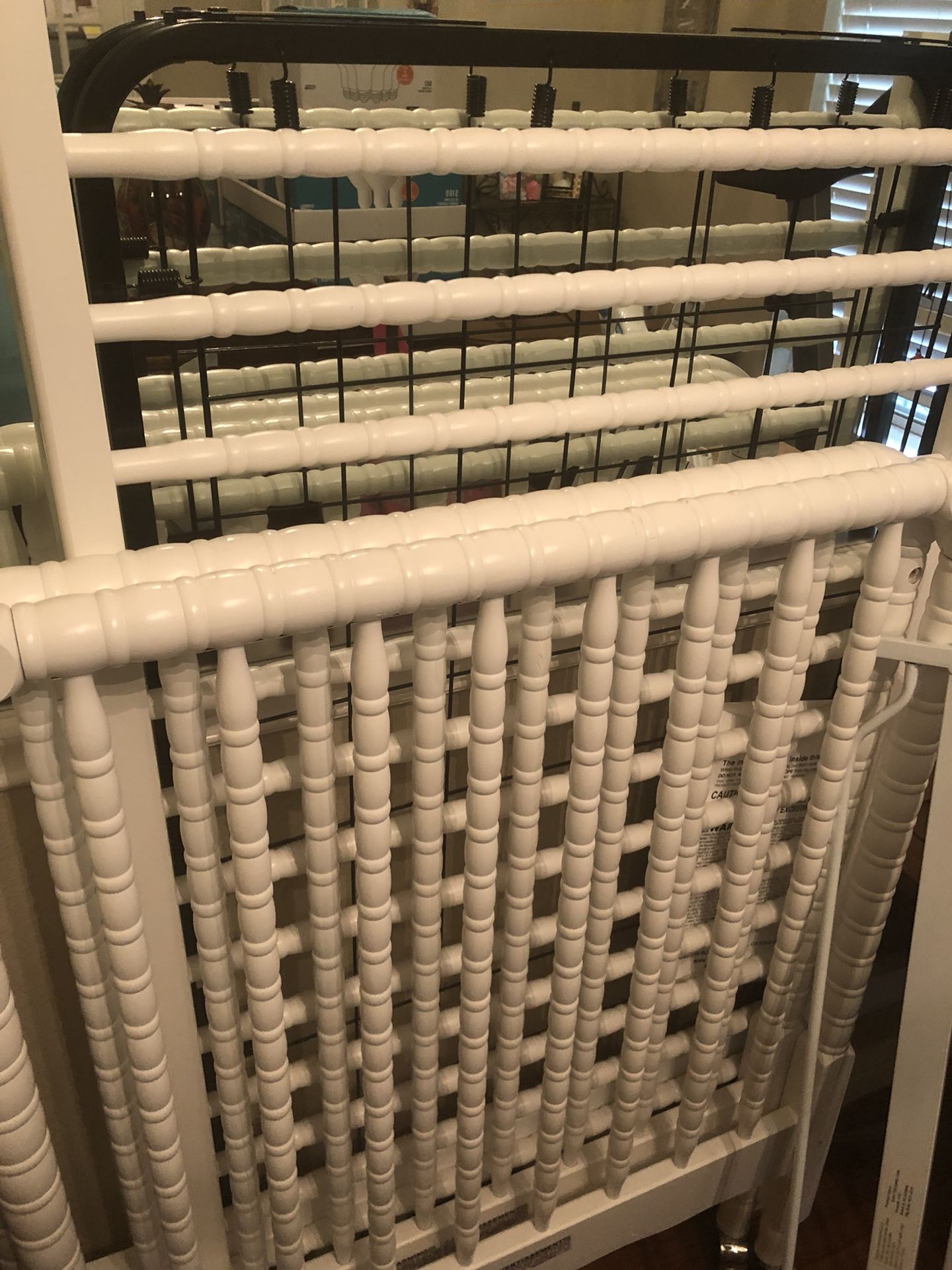 Jenny Lind white crib and changing table