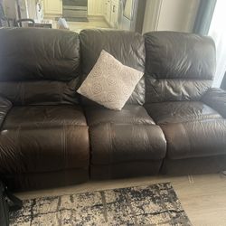 Leather Power Reclining Sofa Set