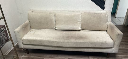 Custom Mid-Century Modern Sofa / Couch – Solid Wood Legs
