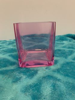 Pink clear square container