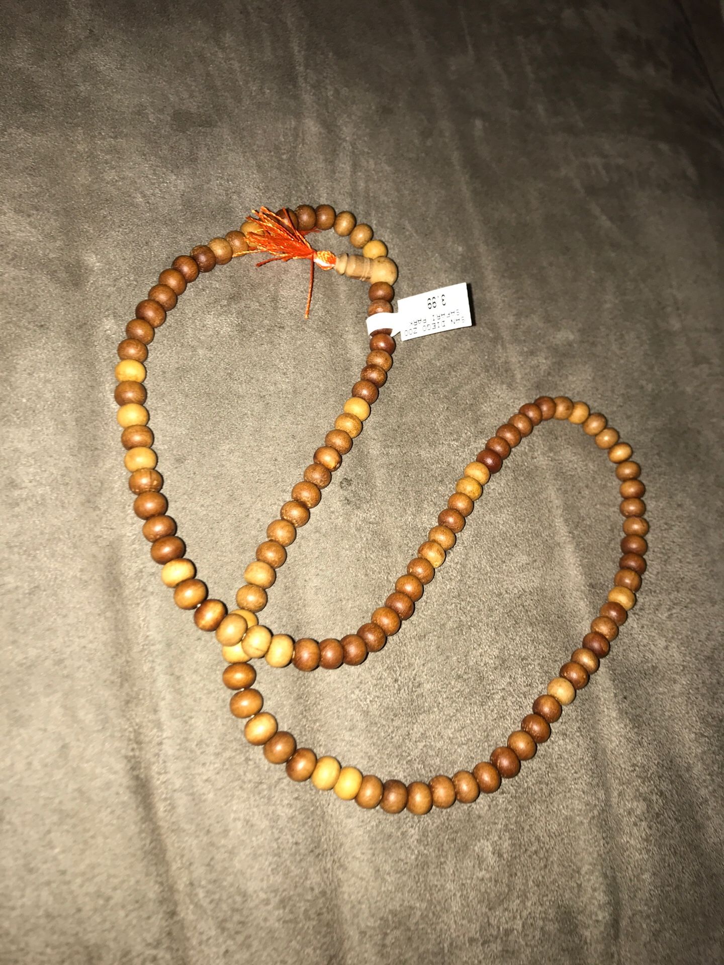 Wood bead necklace