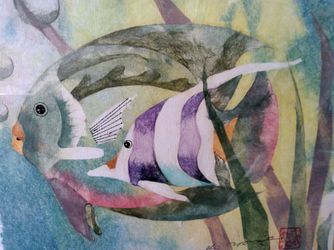Original Oriental Paper Art By Young  🐟