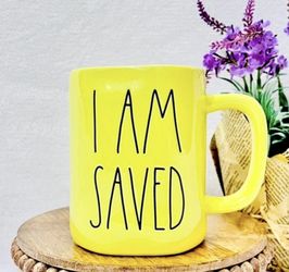 Rae Dunn I AM SAVED Mug. BRAND NEW