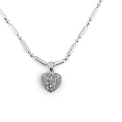Sterling Silver Cubic Zirconia Heart ❤️ Pendant