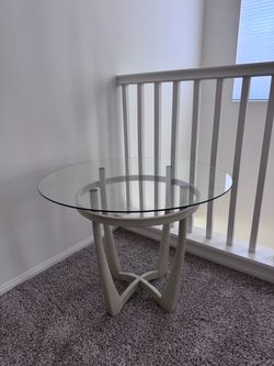 Round Glass Top Table
