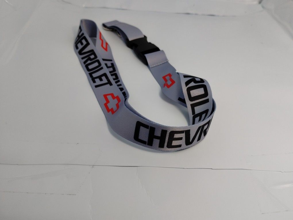 Chevrolet Light Grey Lanyard Keychain Neck Strap