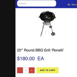 Ronnelli 22” Barbecue Grill Brand New 