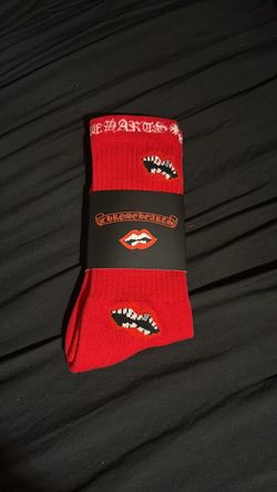 Chrome heart socks Red