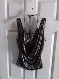 2pc Brown Shiny Fashion Top