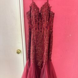 Burgendy Dress 