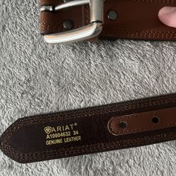 Ariat Leather Belt Size 34