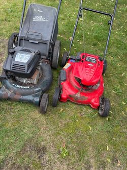 Pair of mowers