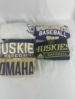 Washington Huskies Baseball Shirt Bundle – Nike & Adidas – 5 XL + 1 Large
