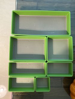 Drawer organizer trays set of 7