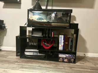 Black Wooden Adjusting Tv Stand