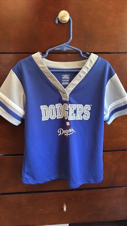 Dodgers quarter down button up jersey