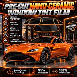 Pre cut window film