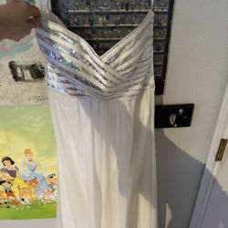 White Floor Length Dress
