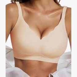 Light Pink Seamless Bra With Support XXL