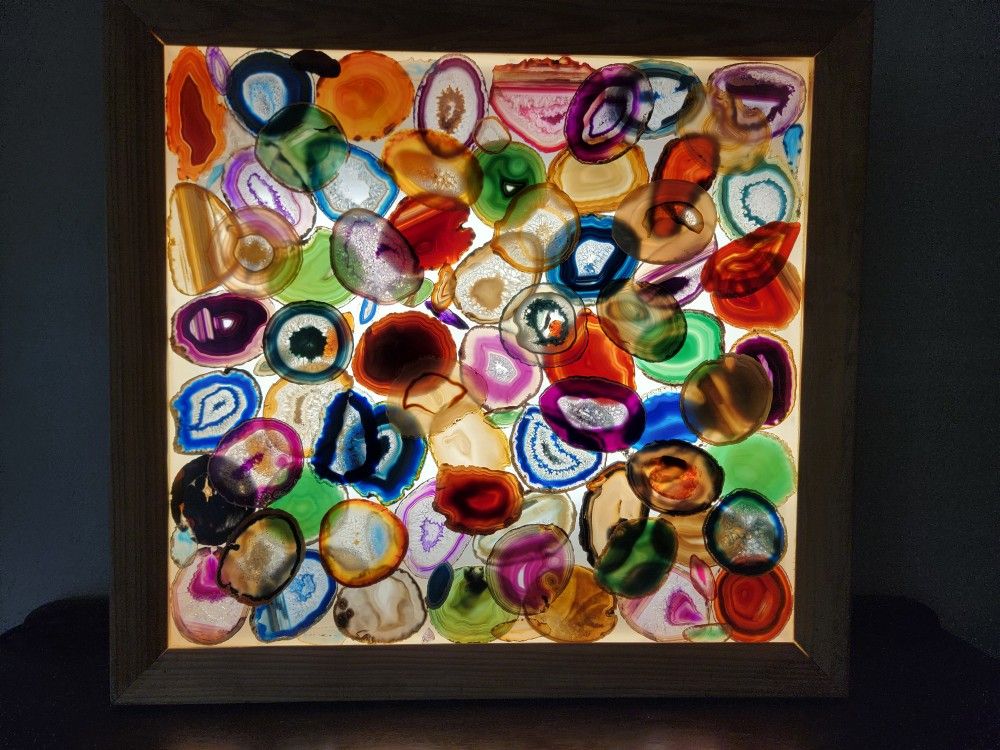 Amazing Vintage GEODE Agate Art Or Coffee Table