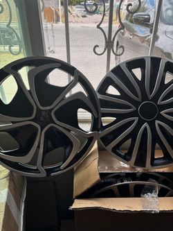 Black Multi-Spoke Wheel Covers Set