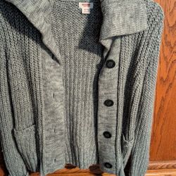 Gray Knit Cardigan XS